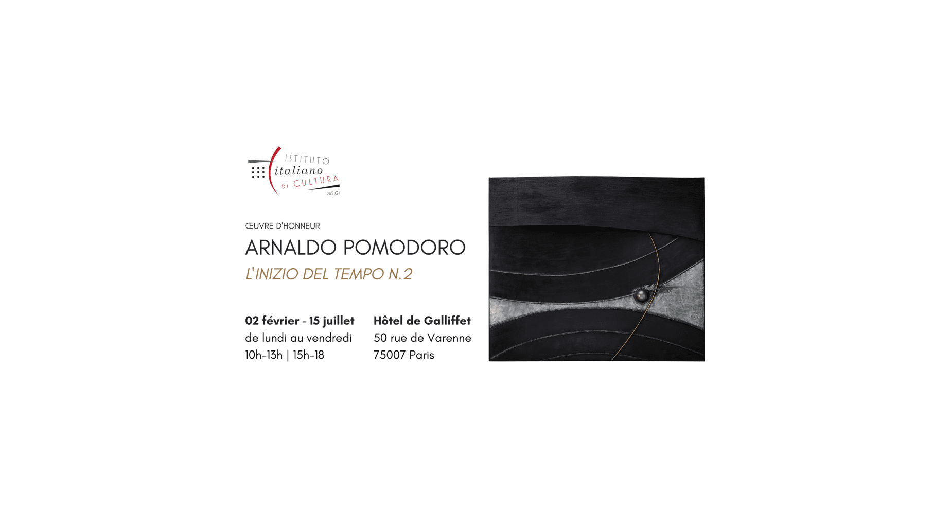 Opera d’onore: Arnaldo Pomodoro – L’Inizio del tempo n.2